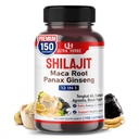 Shilajit Pure Himalayan - 能源助推器 85% Fulvic酸、Maca根、Panax Ginseng、Tongkat Ali、Fadogia Agrestis - 代谢和豁免支持 - 150 Capsules
