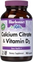 Bluebonnet 营养钙 Citrate & Vitamin D3, Bone Health *, Non-GMO, Kosher Parve, Gluten - Free, Soy - Free, 90 Caplets, 22.5 服务