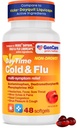 GenCare - 多种症状 非昏睡 白天寒冷和Flu Relief Acetaminophen 325mg, Dexteromethorphan HBr 10mg, Phenylephrine HCl 5mg (48 Softgels) 非 Habit 形成疼痛 释放剂和鼻部解毒剂