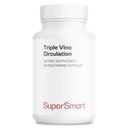 Supersmart - Treple Vino 环流(High Potency) - 3-in-1公式 - 红葡萄叶提取 - 与葡萄种子 & Marc & & & & Gluten Free - 60 Veg Capsules