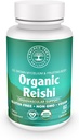 有机Reishi蘑菇卡普苏莱斯 -- -- 1 000mg Potency -- -- 压力缓解、心脏健康和豁免 -- -- 非GMO、Vegan、60个伯爵(30名服务人员)