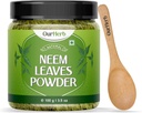 Neem leaves Powder Natural Solutions for Pimple-Free Clear Skin & Silky Hair, 面包、发型护理的理想,