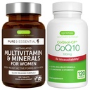 女性多维特敏和矿物质 + 高吸收 CoQ10 100mg 120 软胶能源包,持续释放 高级多维特敏 + CoQ10 与维生素 E & D- Limonene, by Igennus