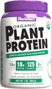 蓝本网营养有机植物蛋白 - 18g 蛋白质,3.5g 纤维 - Chia,Quinoa & More - 非GMO,Vegan,Kosher,USDA有机,无糖添加 - 不含Gluten,Soy & Milk - 1 LB,Vanilla Flavor