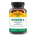 乡村生活 维生素C 1000mg 配有玫瑰 HIPS – 时间释放 免疫支持 补充 – 抗氧化剂保护 – Vegan, Gluten-free, Presentive-free – 90 片