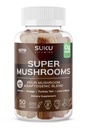 SUKU 维生素 - 超级蘑菇 - Reishi Chaga,土耳其 Tail & Lions Mane Blend Gummys 豁免 - 对Chew来说容易 - 非转基因O, Gluten Sugar Free - Espresso Deceaffined Gummy 维生素, 50 Counter
