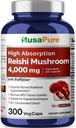 NusaPure Reishi 蘑菇 摘录 20:1 提取物,每瓶200毫克至4000毫克