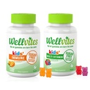 Wellvits Kids Multivitamin & Immune Daily Gummys Bundle - 无糖, Vegan, 非GMO - 儿童维生素 - 儿童维生素 C - 儿童维生素支持 - 无人工甜品 - 60 Counter