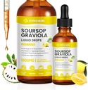 Graviola Soursop 叶提取液体 - Soursop 位数液体,支持 Imune, Relax, liver and Sleep, 糖和无酒精, 极易吸食公式, Lemon Flavor, 2 Fl Oz