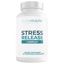 PureHealTH 压力研究释放综合体 - 男女混合支持补充 - 偶尔压力和放松的帮助 - Ashwagandha, L Theanine, Lemon Balm, Niacin & More - 90 Capsules