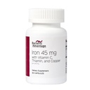 含有维生素C、锡亚明和铜的Bariariatric Advantage 铁 45 mg 用于增加吸收和利用,易消化的胃旁塞和袖膀胱外科患者-60个