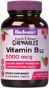 蓝本网 营养 地球 甜维生素 B12 5000 mcg Chewable牌匾,无豆,无葡萄糖,Kosher认证,无乳品,Vegan,Raspberry Flavored,30 Chewick牌匾,30 处服务