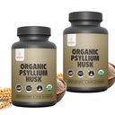 泽尔西生命 - Psyllium Husk Capsules,全自然 Psyllium Husk Fiber, Psyllium Husk Capsule for Gut Health, Non-GMO & Gluten-Free, 250 Vegan Capsules - Pack of 2