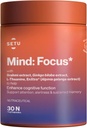 SETU Mind Focus Capsules QQ Brahmi, Ginkgo biloba, Ashwagandha 和 L-Theannine 30 Caps (Pack of 1) (Pack of 1).