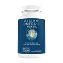 BIOHM Omega-3 鱼油(2500mg,60 Softgels) 高潜力 860mg EPA & 630mg DHA,Omega 3 脂肪酸补充剂 支持脑,联合,眼,肝和胶体健康,可持续来源