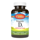 Carlson - 维生素D3,2500 IU(62.5 mcg),免疫支持,骨质健康,肌肉健康,胆固醇,维生素D补充剂,维生素D3软宝石,150软胶