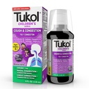 TUKOL 儿童咳嗽药 - 咳嗽和摄入救济、儿童胸咳抑制剂、儿童冷和咳嗽药、4岁儿童咳嗽糖浆+葡萄火焰4 FL OZ