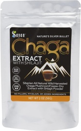 Sayan Siberian Chaga蘑菇 与 Shilajit Powder(2 oz) – 有机抗氧化茶 – Immune and Digestion System Support – Fulvic Acid – Energy & Clarity – 没有填料