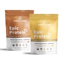 Sprout Living Epic Protein Bundle - 巧克力 Maca & Vanilla Lucuma (20g 有机植物基蛋白粉,Vegan,Gluten Free,Superfoods) → 1lb, 12 services