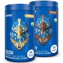 BIRDMAN Falcon Vegan 蛋白质蛋白质组织、Stevia和无糖、基于植物、低碳、无乳品、Keto、Non Whey、Probiotic、Pea 蛋白质QQ Combo 包装:香草和巧克力火焰 - 每人20种