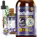 诺克图Rest 天然睡眠辅助剂 Valerian 和 Melatonin - 2X 吸收的全自然液体公式 - 镁, L- Theanine & More