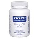 纯封装 Ginkgo 50 160 mg → Ginkgo Biloba 支持氧、血液循环和与衰老有关的Mild记忆问题的补编 * 120 mg → 120 capsules