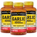 MASON 天然大蒜油 1000毫克,300毫克,日供应软胶,支持正常循环函数,3包