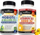 高强度维生素 D3 500 IU 125 mcg(1年供应)+40亿 CMU 每日营养补充剂(2个月供应)