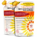 Lipo Naturals Liposomal Vitamin C 1000mg Liquid (2-Pack 60 doss) - 自然公式豁免+能源支持 - Vegan, Feclear-Feix (15oz / 443ml ea).