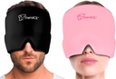 TheraICE Migraine Relief Cap, Soothing Headache Ice Pack 面具产品,冷却Gel帽子,面部冷压缩头包用于紧张,压力和宿醉