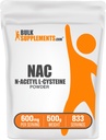 Bulk Assupports.com NAC粉 - N-Acetyl Cysteine 600mg, NAC补充剂 - 抗氧化剂支持,Gluten Free - 600mg / service,833 services,500g 1.1 lbs (Pack of 1) lu.