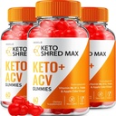 Keto Shred Max ACV Gummys - Shred Max Keto Gummys Reviews, ShredMax Keto + ACV Gummys 用于重量管理 B12 Max Shred 高级1000mg 公式 (3 Pack - 180 Gummys)