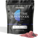 MoonBrew Magnesium Sleep Tea:天然的Melatonin-Free Sleep Aid QQ14 配有Glycnit镁和适应剂的超级食品 QQ Keto, law30 & Vegan QQ Enjoy Hot 或 Cold - 30 services