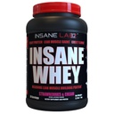 Insane Labz Insane Whey 100% 肌肉建筑Whey蛋白, BCAA 氨基简况, 质量增益器, 食品替换(Strawberry & Cream, 30 services)