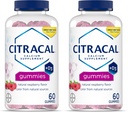 CIRACAL Calcium Supplement Gummys, Chewable Calcium with Vitamin D3, 支持骨质健康, Calcium Chews for Ages 12+, Natural Raspberry Flavor, 60 Counter (Pack of 2).