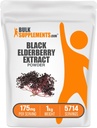 Bulk Assupports.com 草莓抽取粉 - 源自黑老莓的草莓,Immune支持补充 - Gluten Free - 175mg / service, 1kg(2.2磅) (Pack of 1)