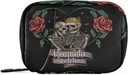 Rose Skeleton Skull in Love Pill Box 7 Day Pill Case 旅行 Pill 组织者包 配有 Zipper 便携式周刊 Case 缩写 Vitamin 补充 Holder
