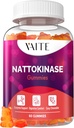 VAITE Nattokinase Supplement 2000 FU(纤维分析单位) 100mg - Enzyme Supplement, Vegan 配方, 支持健康, 双强, 非GMO, Soy Free, Gluten Free, 60 蔬菜 Gummys