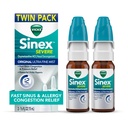 Vicks Sinex SEVERE 过敏性鼻喷雾、原始超细雾、解毒药、因冷或过敏而免于鼻咽吸收、消毒压力缓解、265喷雾x2