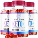 (3 pack) Slim Aura Keto ACV Gummys - 官方Slim Aura Keto Plus 苹果苹果 苹果 苹果 Viner 1050MG 高级公式 Gummys, All Natural Premium Frammys, Slimaura Gomitas Reviews, 300 Gummys for 5个月
