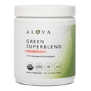 阿拉亚有机超绿色粉末 - Premium Green Juice Superfood 补充粉末 - 适应剂,抗氧化剂和抗生素 混合剂 - USDA Organic, Non-GMO, Vegan - 30 services (混合莓)