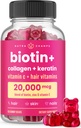 NutraChamps Biotin Gummies 5000mcg with Collagen, Keratin & More – Hair Skin and Nails Vitamins for Women & Men – Support Normal Hair Growth Cycle - Enhanced with Vitamin C, D3, Zinc
