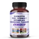 Quercetin 长老莓 Turmeric Vitamin C 锌 - 豁免支持 - 在美国制造