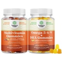 多维特敏类固醇-Halal 多维特敏类固醇与B12 Biotin Zinc & Vitamin D and Vegetarian Omega 3 6 9 DHA类固醇用于大脑骨骼心脏健康和联合支持 - Burpless Fish Free