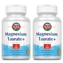 KAL Magnesium Taulate Plus 400mg w/Coenzyme B6 – 高度生物可用性,Chelated, Vegan – 代表正常神经,肌肉功能和心脏健康 → 90 Tabs → → 2 pk