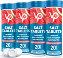 Venture Pal Chewable Electrolyte 板块,80 Counter-Disolve Fast-Disolve 糖无糖棒盐板块 - 快速水分的品种包,户外跑步,徒步,体育 QQ Keto & Vegan 友好 QQ 4 Pack