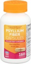Rite Aid Psyllium Fiber Capsules, 160 Counter, Psyllium Fiber Supplement, 100% 天然 Psyllium Husk Fiber 帮助恢复常态 促进消化健康