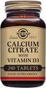 Solgar Calcium 配有维生素D3平板电脑,240个计数(Pack of 1)