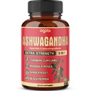 90 Capsules - Ashwagandha 补充 Capsules - 姜根,涡轮,Rhodiola Rosea和黑辣椒