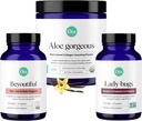 Ora 有机维冈科拉根, Probiotics, Prebiotics & BeYouTiful Bundle: Aloe Vera - Vanilla Flavor, 20 services + 60 Vegan Probiotic Capsules + hair, Skin, & Nails Supports, 60 Vegan Capsules (英语: